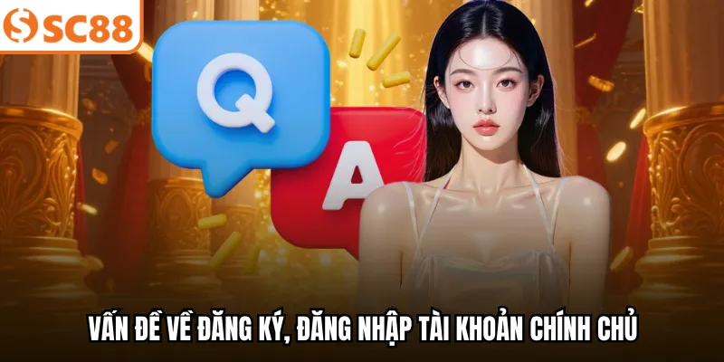 Vấn đề về đăng ký, đăng nhập tài khoản chính chủ